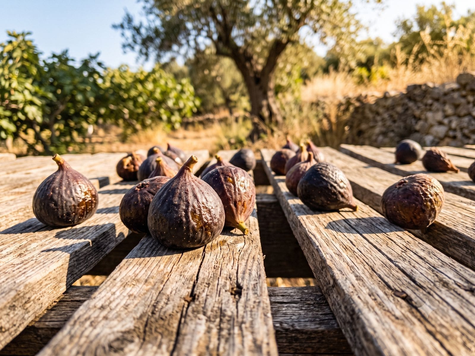 Figues en cours de séchage au soleil
